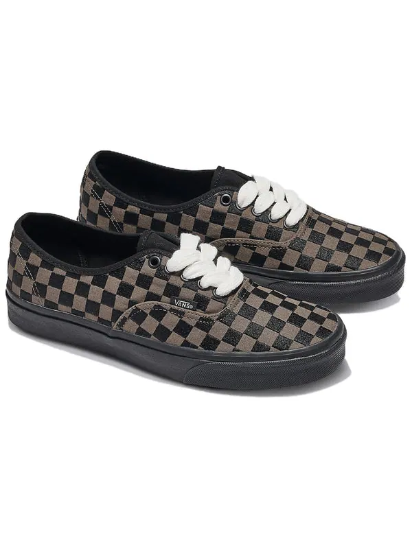 Кроссовки authentic 'embroidered checkerboard black' Vans — изображение 2 из 4, черный