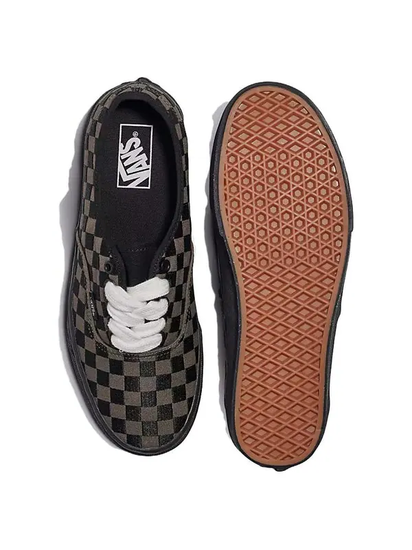 Кроссовки authentic 'embroidered checkerboard black' Vans — изображение 3 из 4, черный