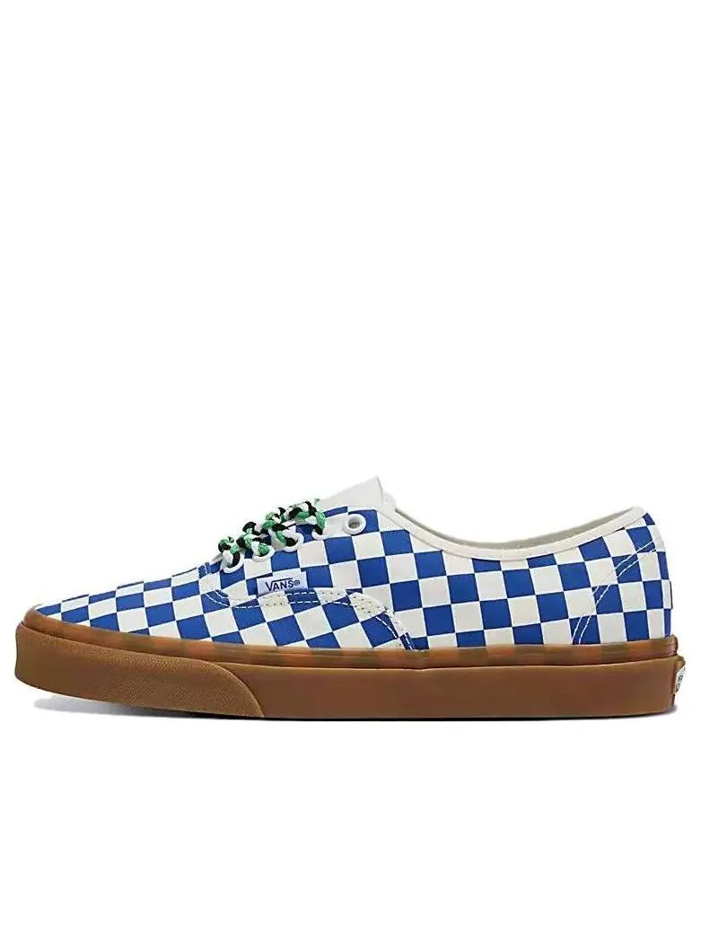 Кроссовки Vans Authentic Checkerboard Shoes 'Blue White Gum' — изображение 1 из 5, синий