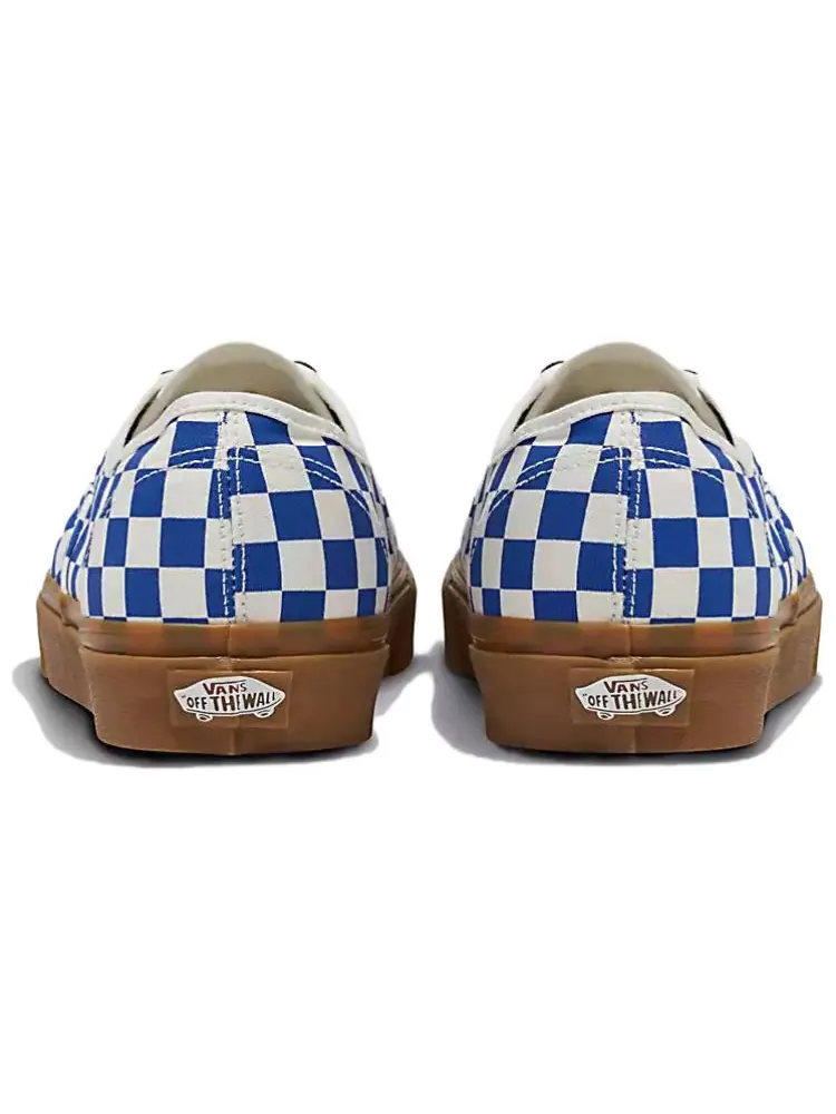 Кроссовки Vans Authentic Checkerboard Shoes 'Blue White Gum' — изображение 4 из 5, синий