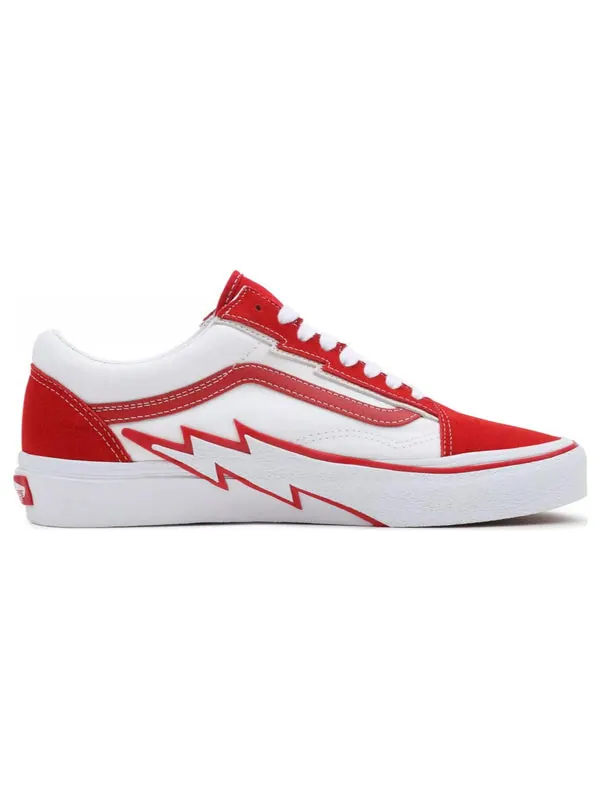 Кроссовки old skool 2-tone bolt 'white red' Vans — изображение 2 из 4, красный/белый