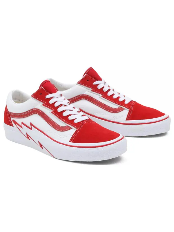 Кроссовки old skool 2-tone bolt 'white red' Vans — изображение 3 из 4, красный/белый