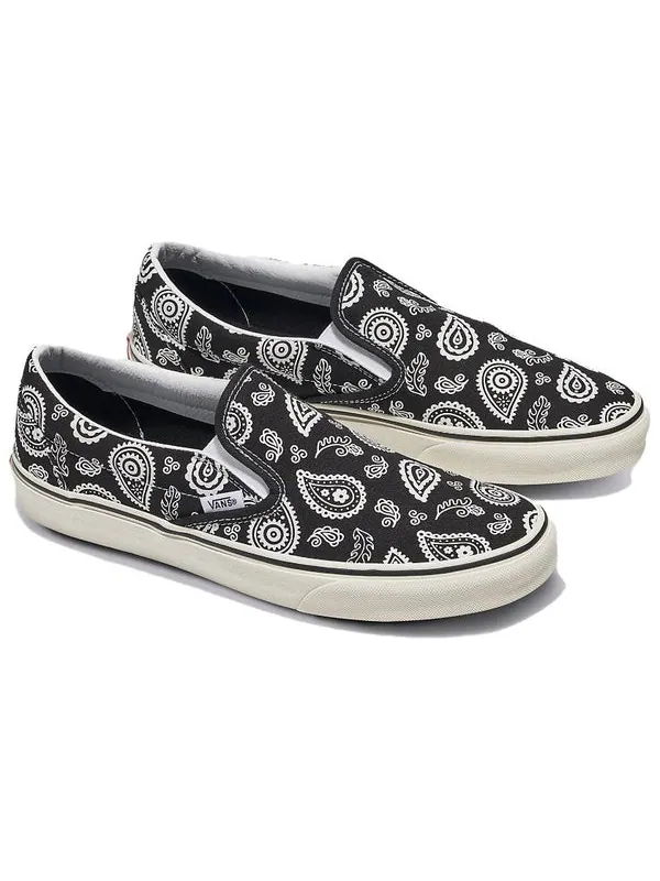 Кроссовки classic slipon 'primavera paisley black' Vans — изображение 3 из 4, черный/серый/бежевый