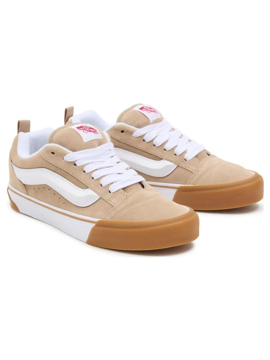 Кроссовки Vans Knu Skool 'Beige White Tan' — изображение 3 из 5, бежевый