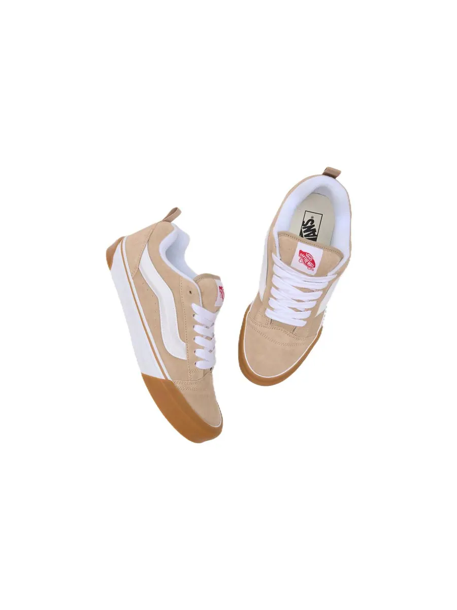Кроссовки Vans Knu Skool 'Beige White Tan' — изображение 4 из 5, бежевый
