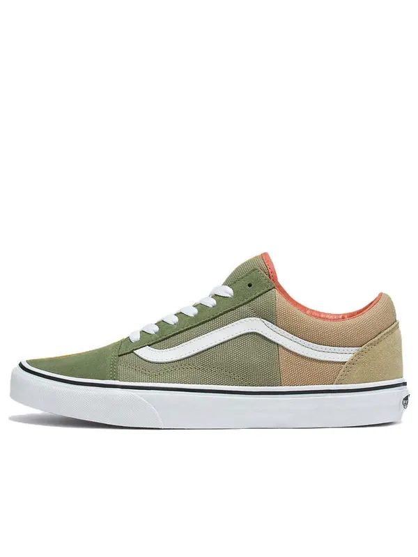 Кроссовки old skool split duck canvas 'green beige' Vans — изображение 1 из 2, зеленый/бежевый