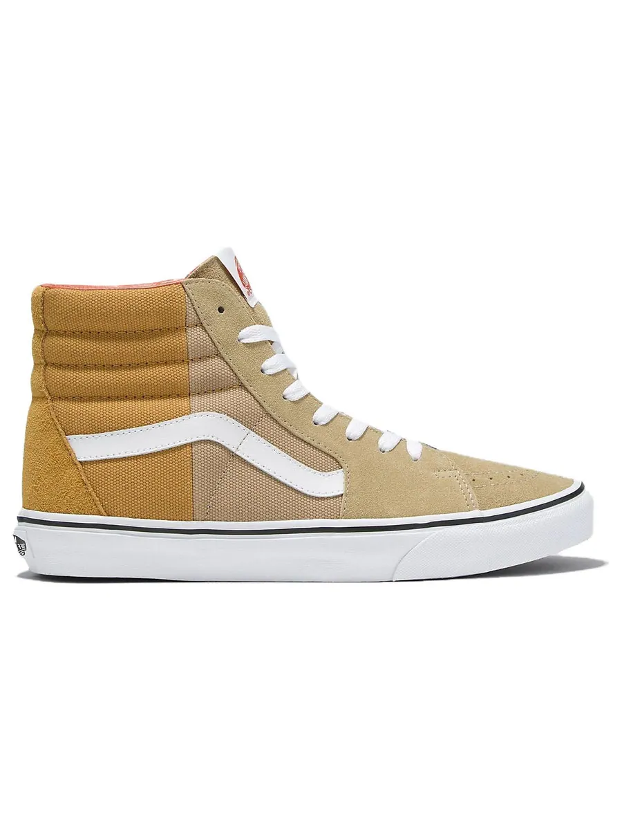Кроссовки Vans Sk8-Hi Split Duck Canvas 'Beige Gold' — изображение 2 из 3, бежевый