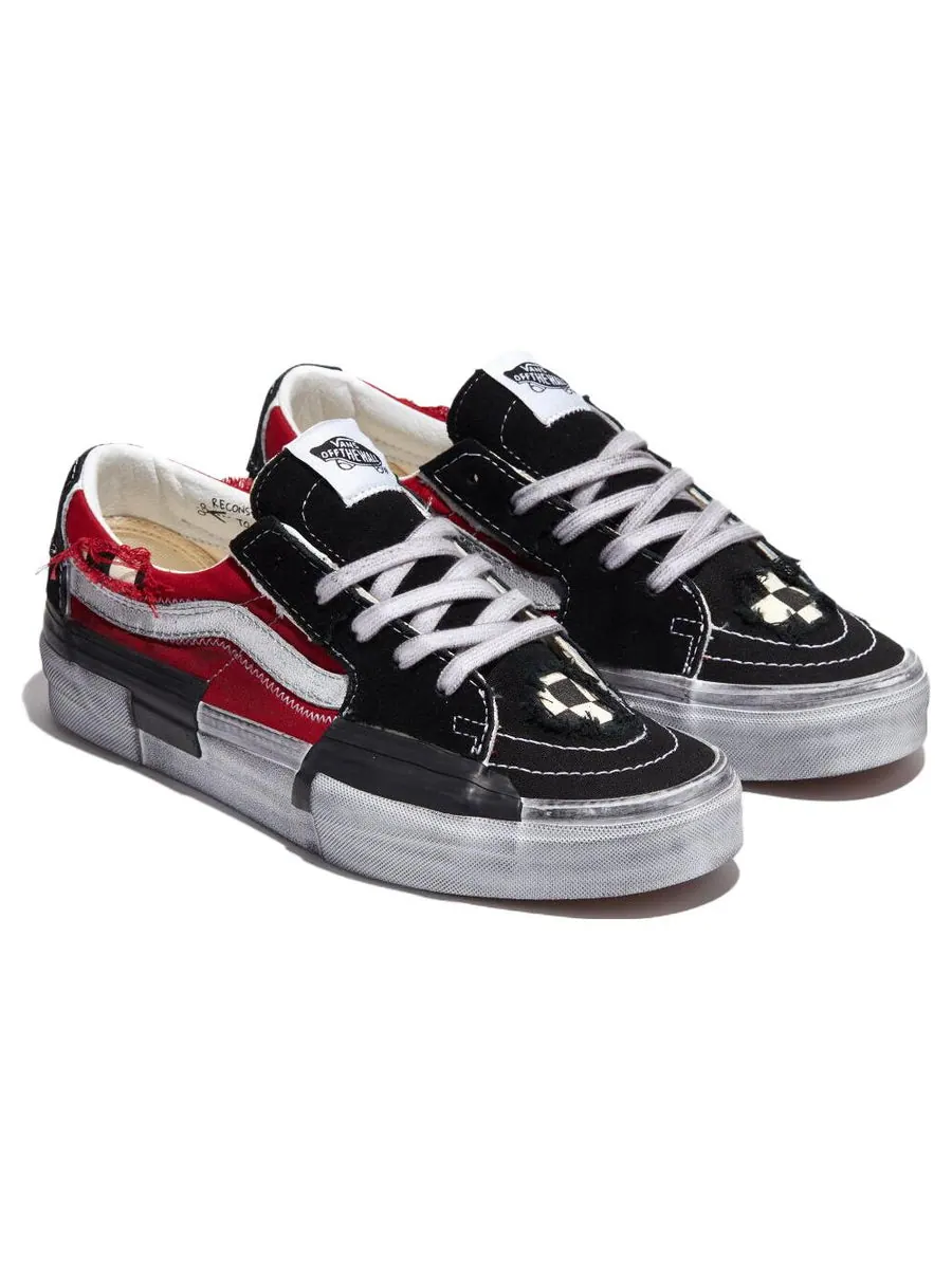 Кроссовки Vans Sk8-Low Reconstruct 'Black Red' — изображение 2 из 4, мульти