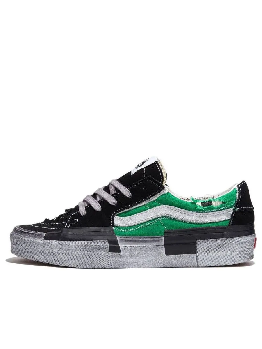 Кроссовки VANS Sk8-Low Reconstruct 'Black Green' — изображение 1 из 4, черный