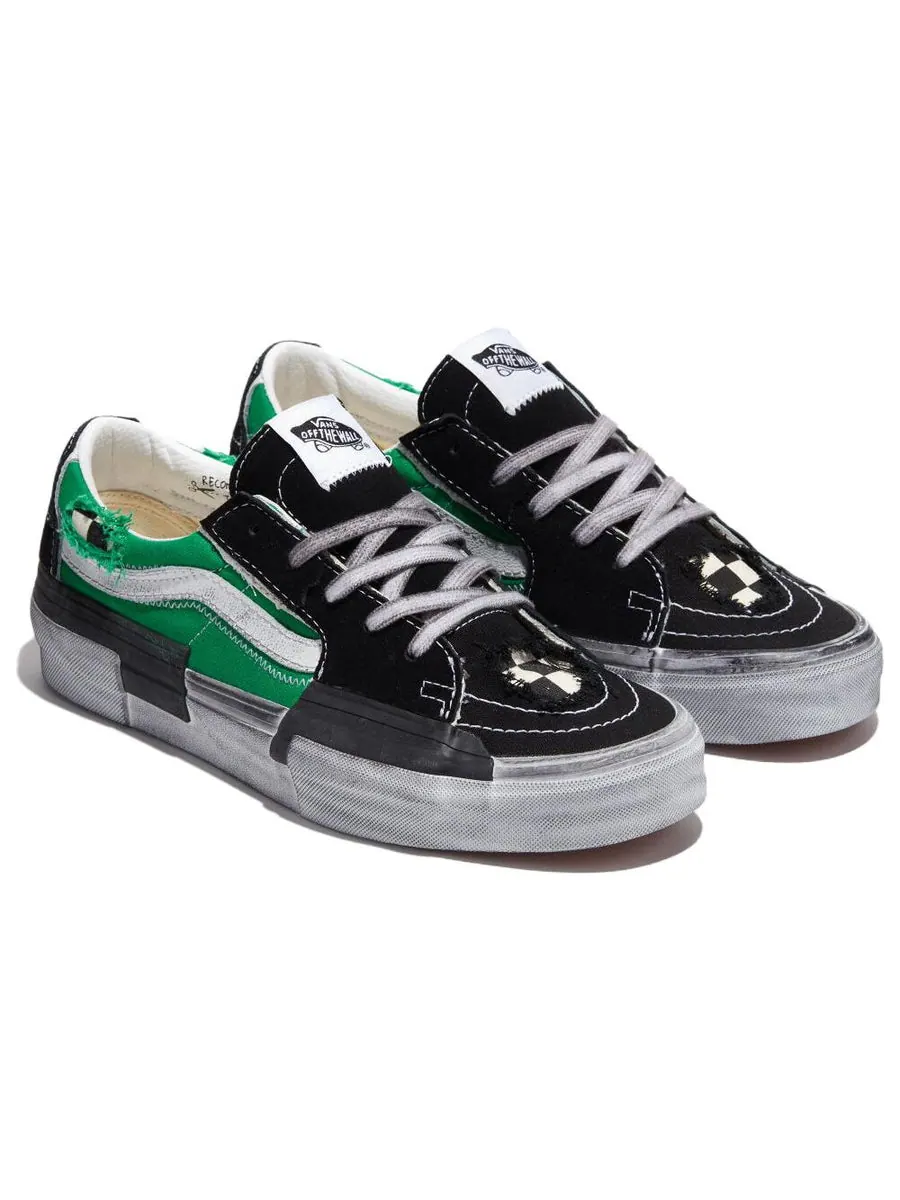 Кроссовки VANS Sk8-Low Reconstruct 'Black Green' — изображение 2 из 4, черный