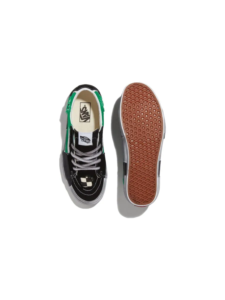 Кроссовки VANS Sk8-Low Reconstruct 'Black Green' — изображение 3 из 4, черный