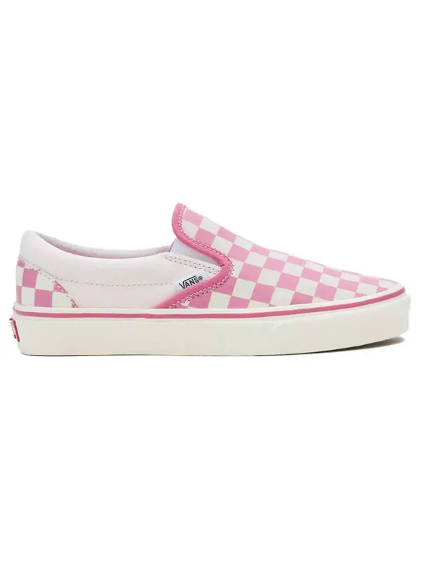Кроссовки classic slip-on 'checkerboard pink' Vans — изображение 2 из 4, розовый/белый