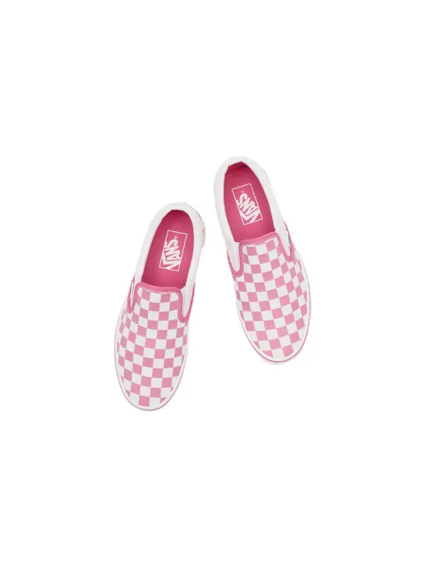Кроссовки classic slip-on 'checkerboard pink' Vans — изображение 3 из 4, розовый/белый