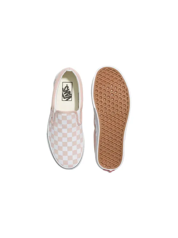 Кроссовки classic slip-on checkerboard 'pink' Vans — изображение 4 из 4, белый/розовый