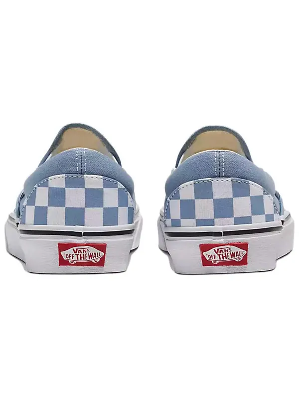 Кроссовки classic slip-on 'color theory checkerboard dusty blue' Vans — изображение 3 из 4, синий/белый