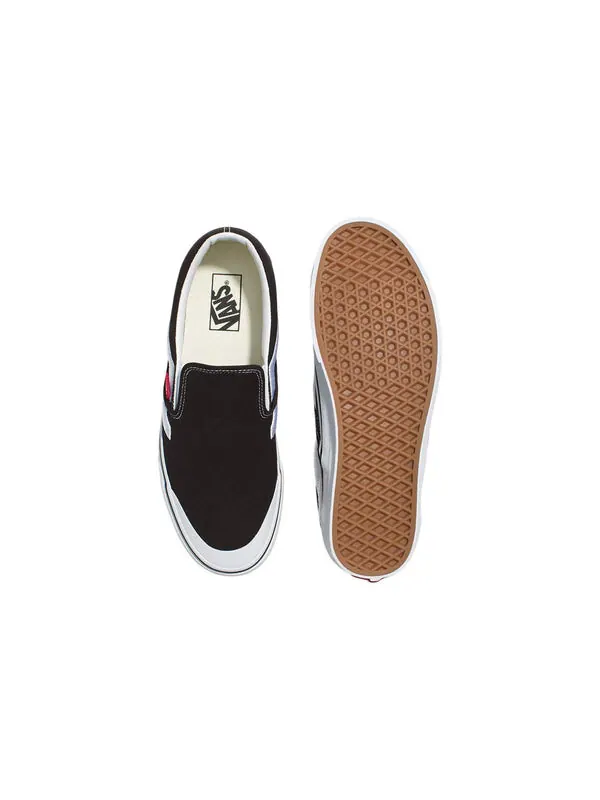 Кроссовки classic slip-on 138 'sidestripe black' Vans — изображение 4 из 4, черный/белый