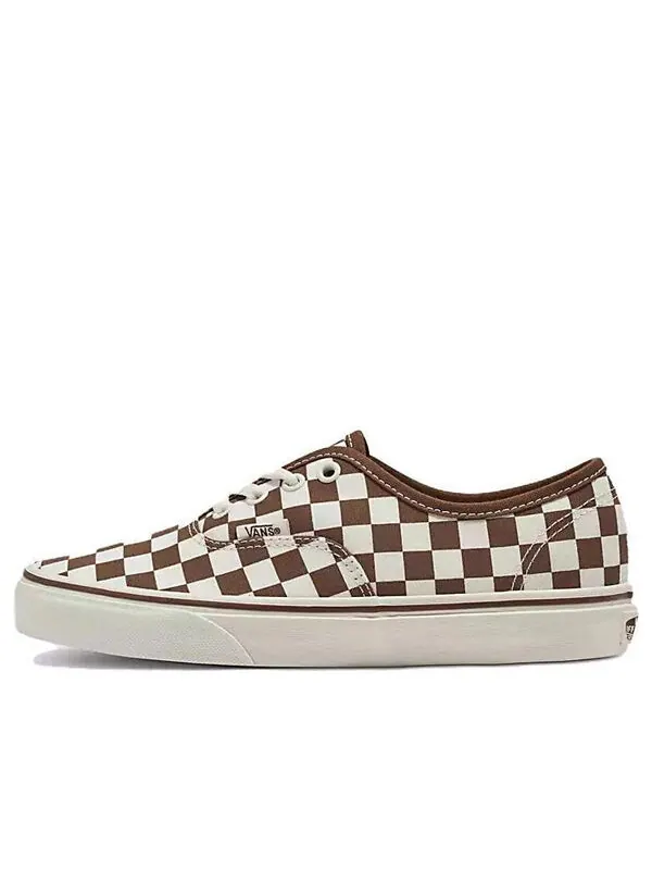 Кроссовки authentic checkerboard 'white brown' Vans — изображение 1 из 4, белый/коричневый