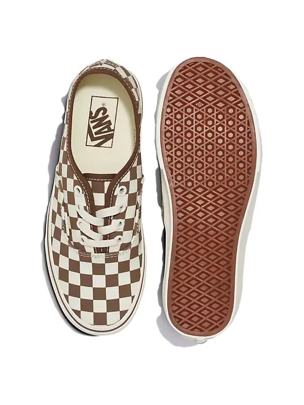 Кроссовки authentic checkerboard 'white brown' Vans — изображение 4 из 4, белый/коричневый