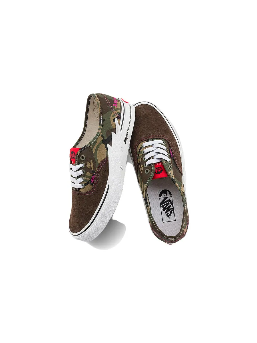 Кроссовки Vans Authentic x Aape 'Bolt Green Camo' — изображение 3 из 4, зеленый