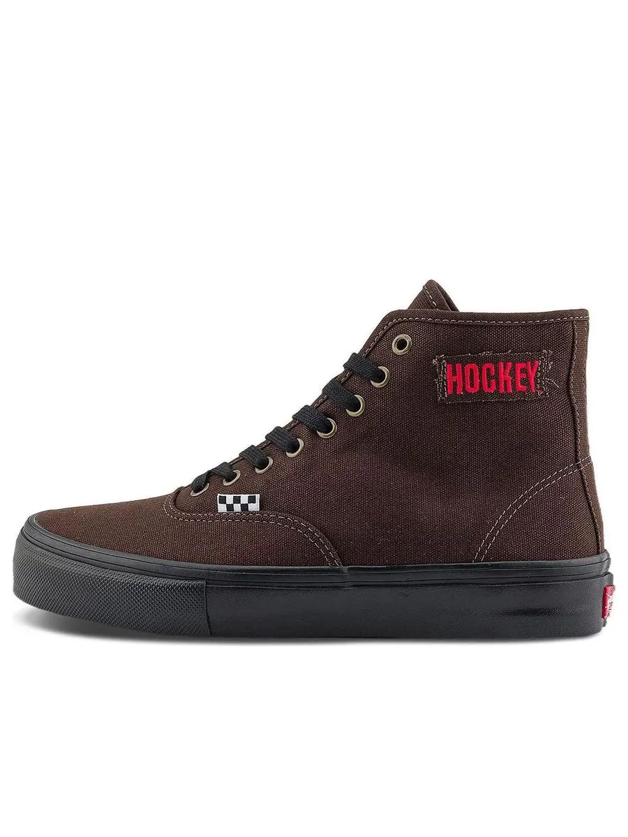 Кроссовки Vans x Hockey Authentic High 'Dark Brown' — изображение 1 из 5, коричневый