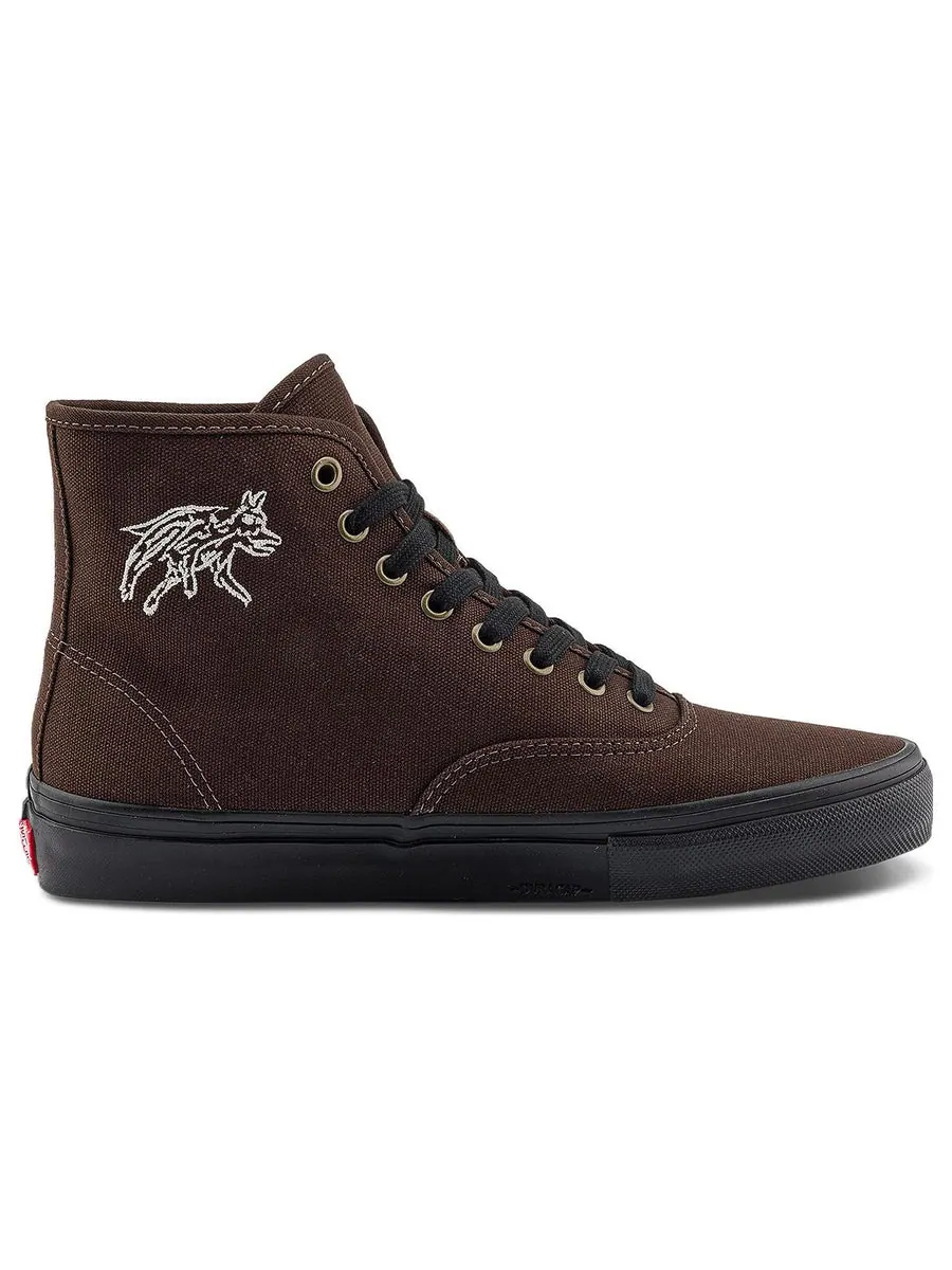 Кроссовки Vans x Hockey Authentic High 'Dark Brown' — изображение 2 из 5, коричневый
