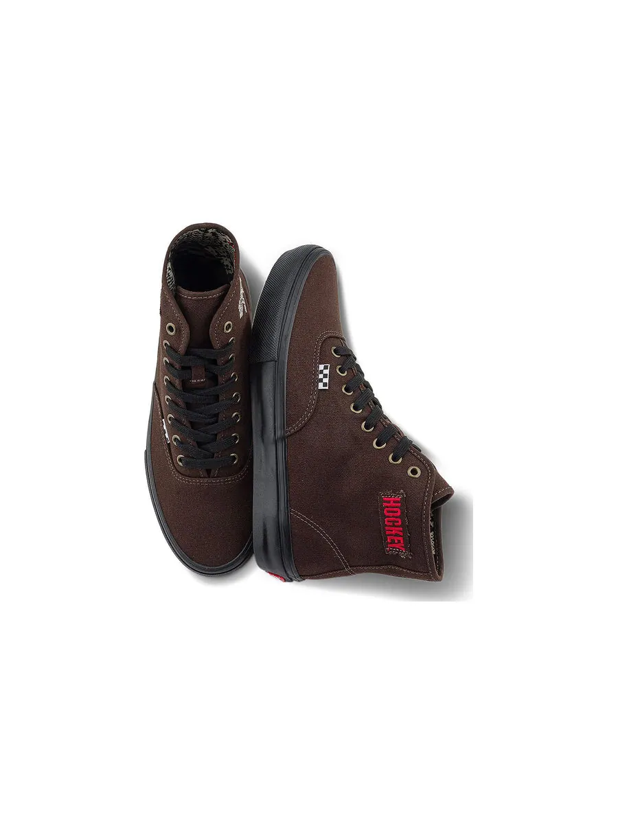 Кроссовки Vans x Hockey Authentic High 'Dark Brown' — изображение 3 из 5, коричневый