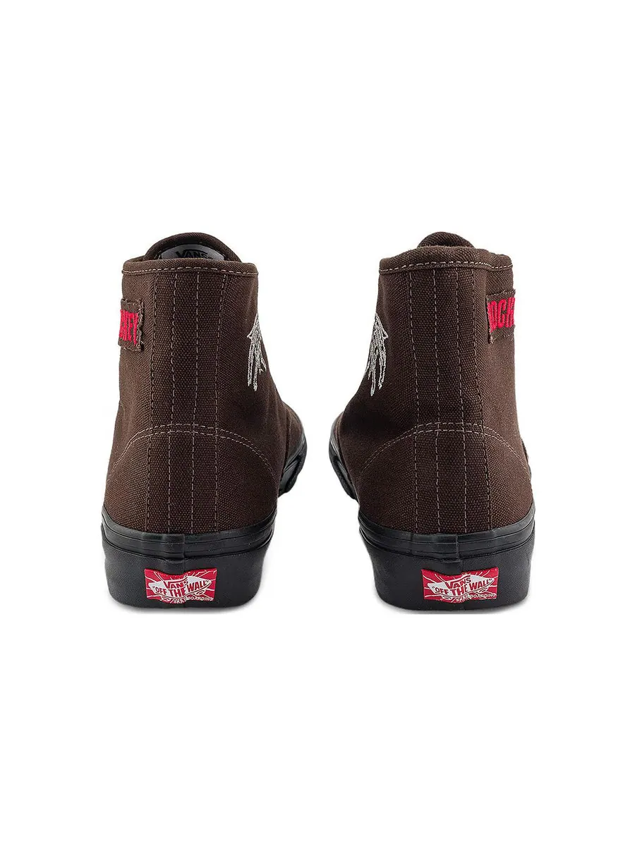 Кроссовки Vans x Hockey Authentic High 'Dark Brown' — изображение 4 из 5, коричневый
