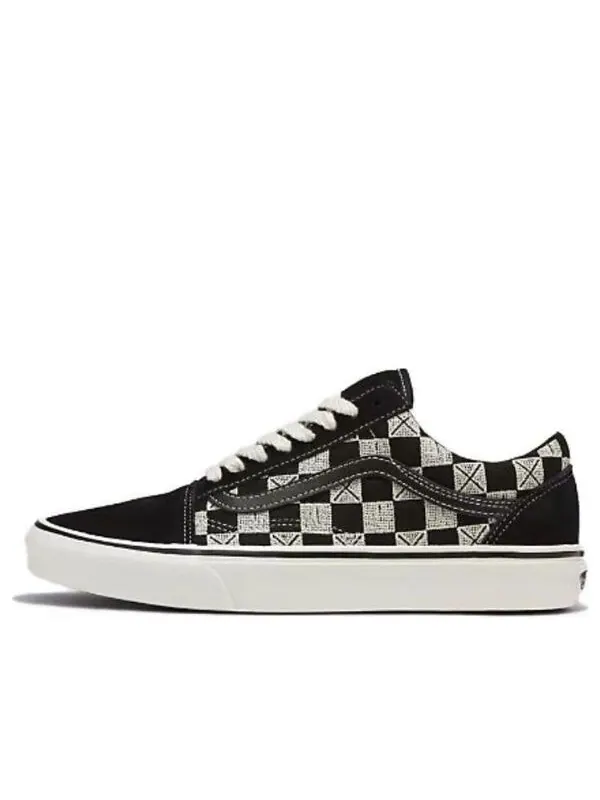Кроссовки blur check old skool 'black' Vans — изображение 1 из 4, черный/белый