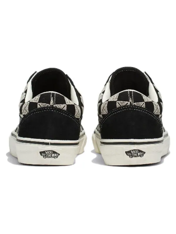 Кроссовки blur check old skool 'black' Vans — изображение 3 из 4, черный/белый