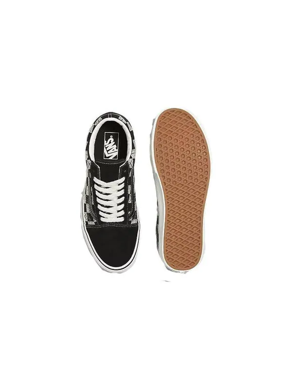 Кроссовки blur check old skool 'black' Vans — изображение 4 из 4, черный/белый