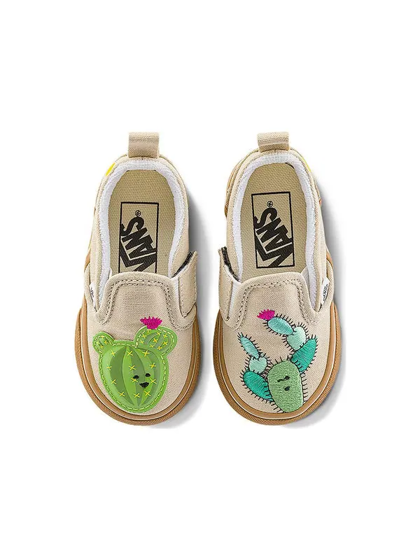 Кроссовки slip-on cactus shoes 'beige green' Vans — изображение 3 из 4, бежевый/зеленый