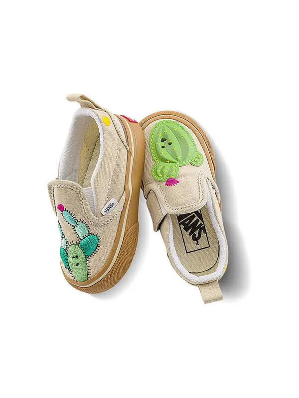 Кроссовки slip-on cactus shoes 'beige green' Vans — изображение 4 из 4, бежевый/зеленый