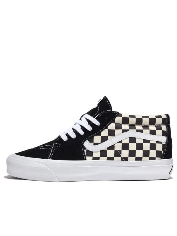Кроссовки sk8-mid reissue 83 lx 'checkerboard - black' Vans — изображение 1 из 2, черный/белый
