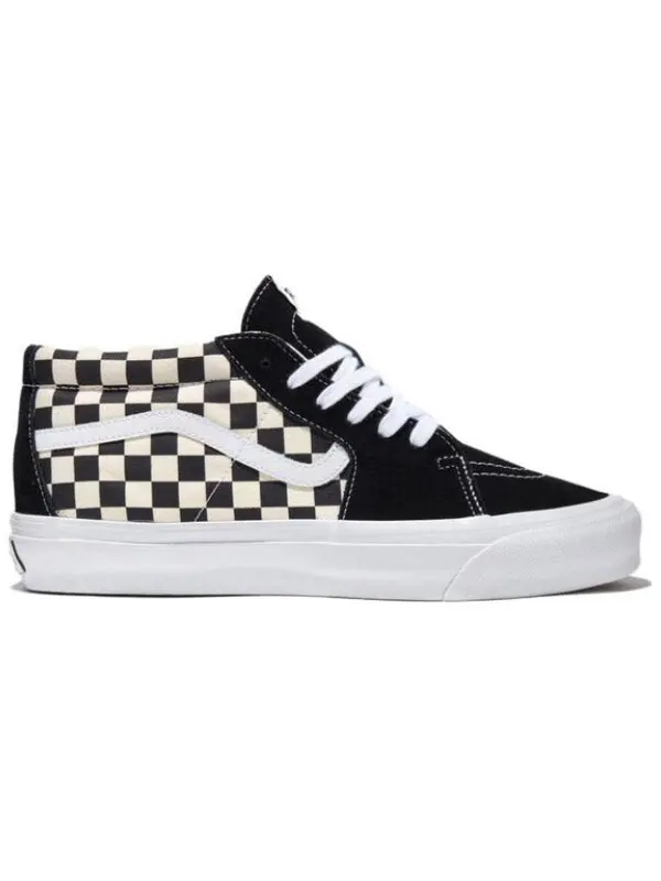 Кроссовки sk8-mid reissue 83 lx 'checkerboard - black' Vans — изображение 2 из 2, черный/белый