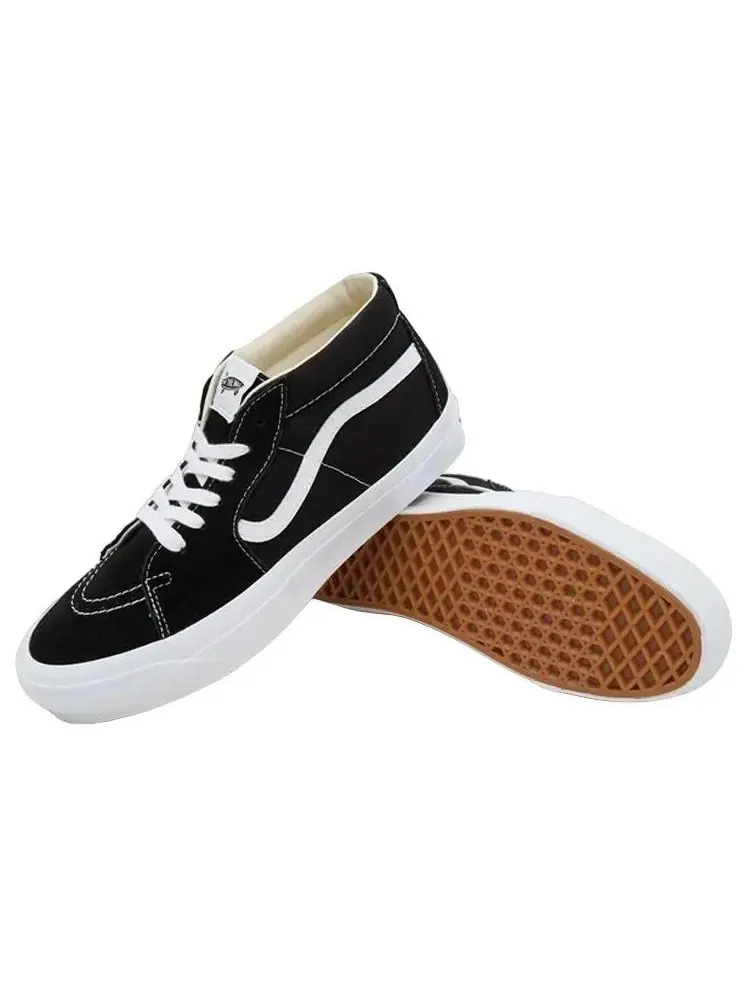 Кроссовки Vans Sk8-Mid Reissue 83 'Black White' — изображение 3 из 5, черный