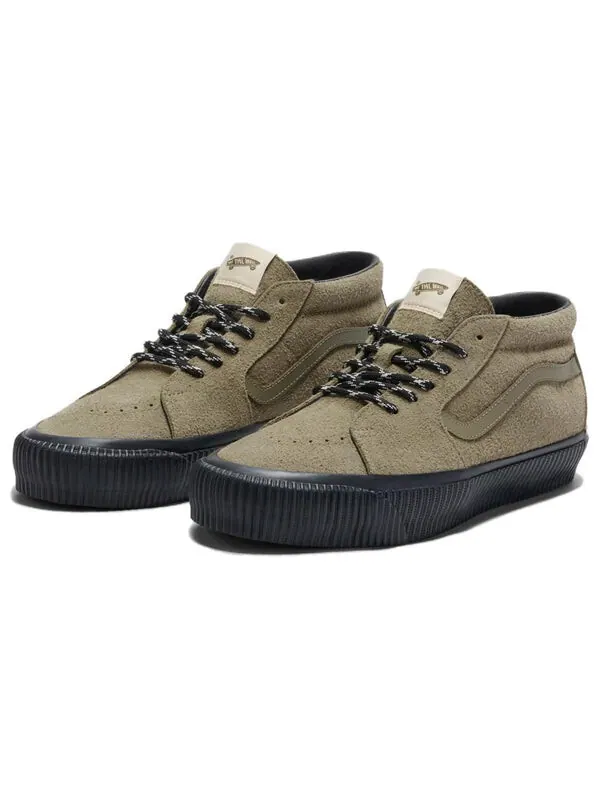 Кроссовки sk8-mid reissue 83 shoes 'olive green' Vans — изображение 2 из 4, оливковый зеленый/черный