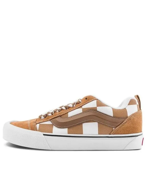 Кроссовки knu skool 'mega check brown' Vans — изображение 1 из 4, коричневый/белый