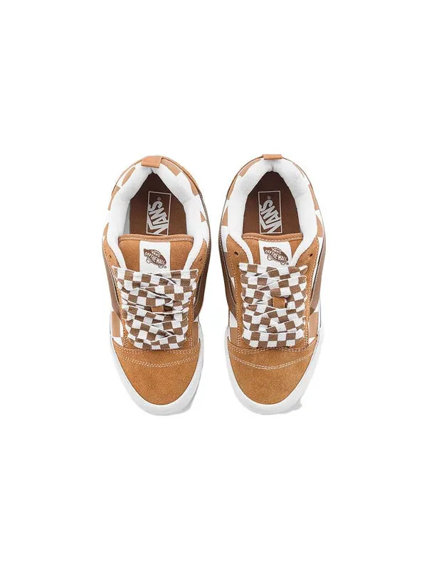 Кроссовки knu skool 'mega check brown' Vans — изображение 4 из 4, коричневый/белый
