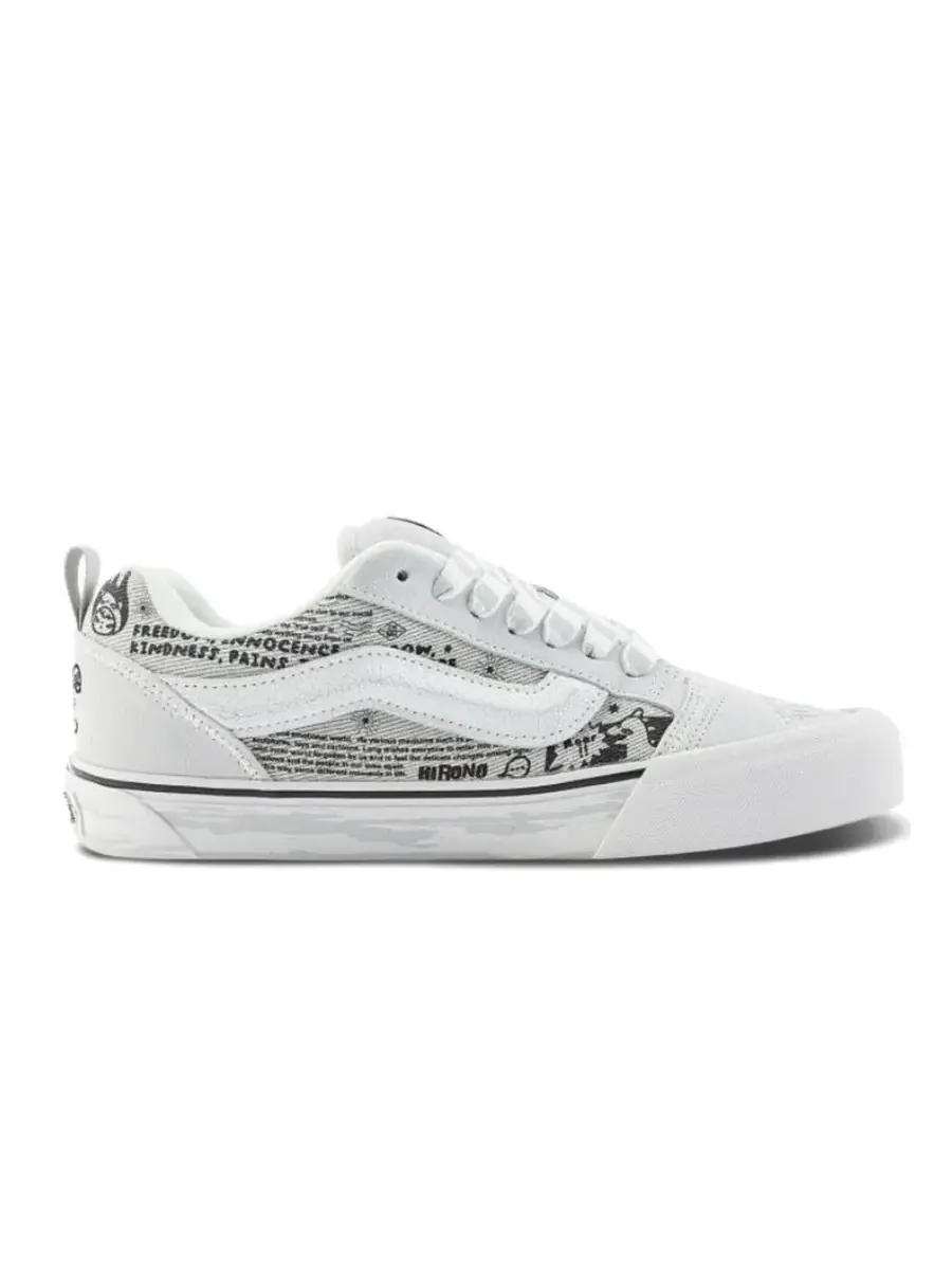 Кроссовки Vans x HIRONO Knu Skool 'White Black' — изображение 2 из 5, белый