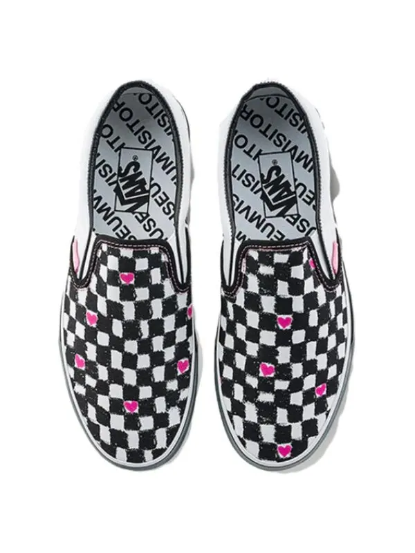Кроссовки x the museum visitor slip-on 'black whtie' Vans — изображение 4 из 4, черный/белый