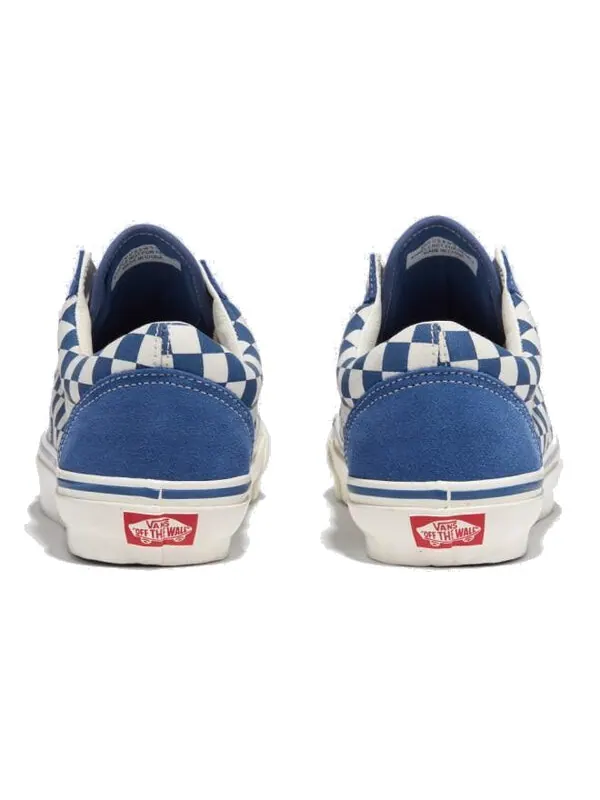 Кроссовки checkerboard old skool 36 'medium blue' Vans — изображение 3 из 4, синий/белый