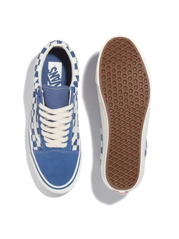 Кроссовки checkerboard old skool 36 'medium blue' Vans — изображение 4 из 4, синий/белый