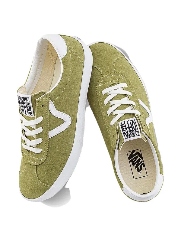 Кроссовки sport low 'green olive' Vans — изображение 3 из 4, оливковый зеленый/белый