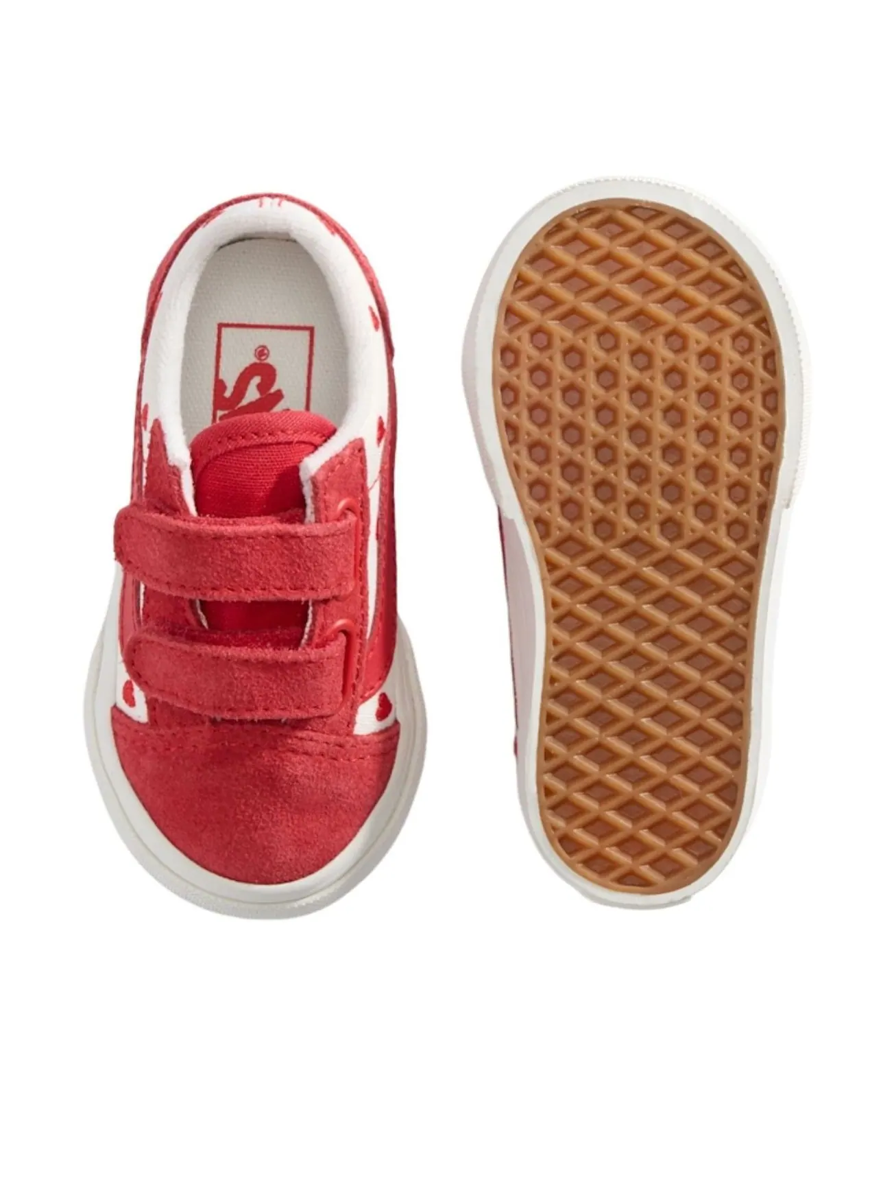(TD)Vans Old Skool V 'Red White' — изображение 3 из 5, красный/белый