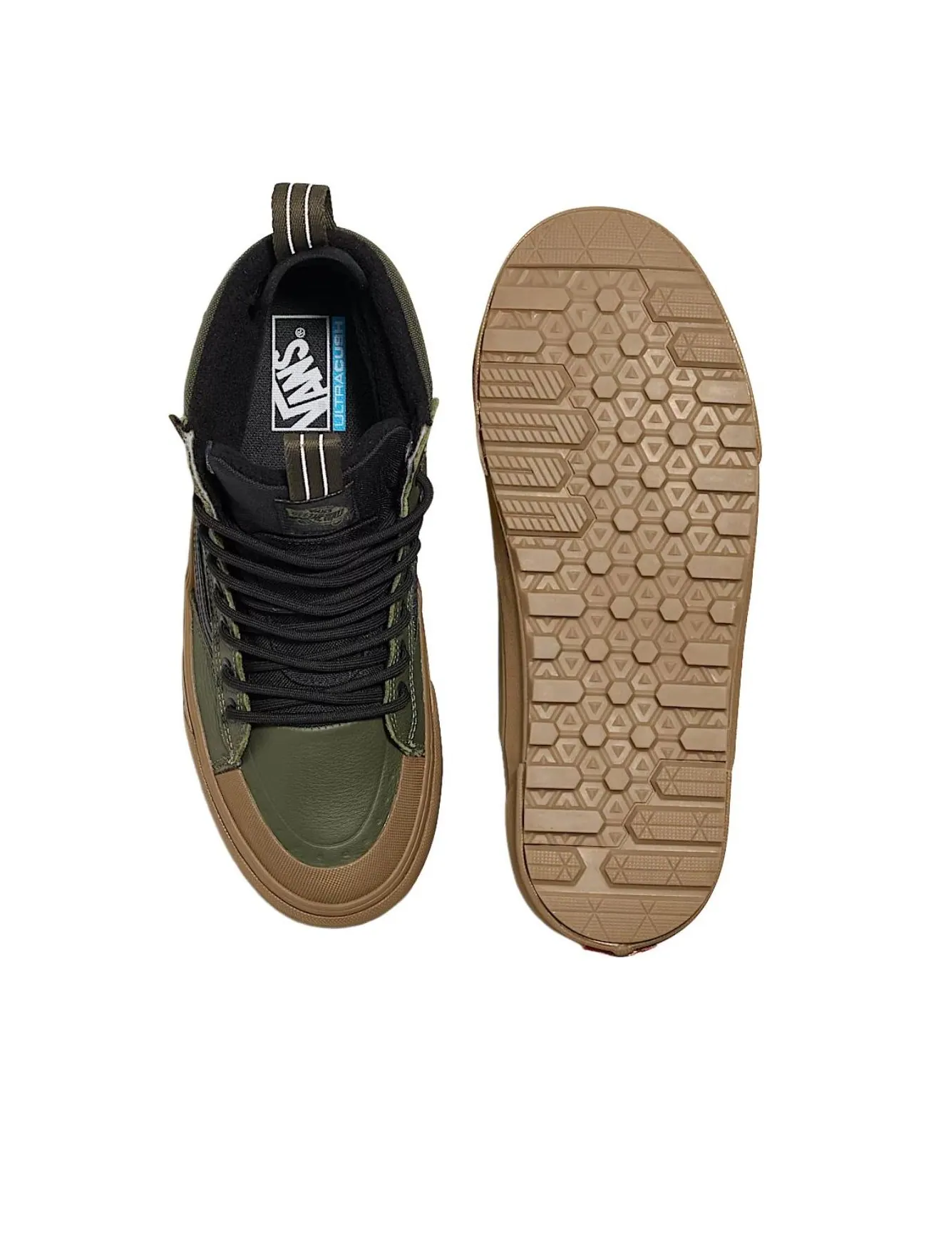 Vans Sk8-Hi Waterproof MTE 'Grape Leaf Green Gum' — изображение 3 из 4, зеленый/коричневый