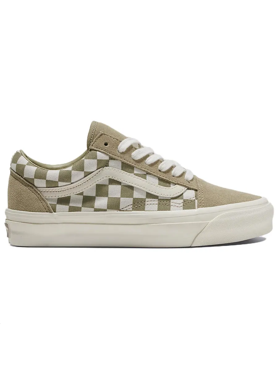 Кроссовки Vans MTE Old Skool Checkerboard 'Sage' — изображение 2 из 5, зеленый