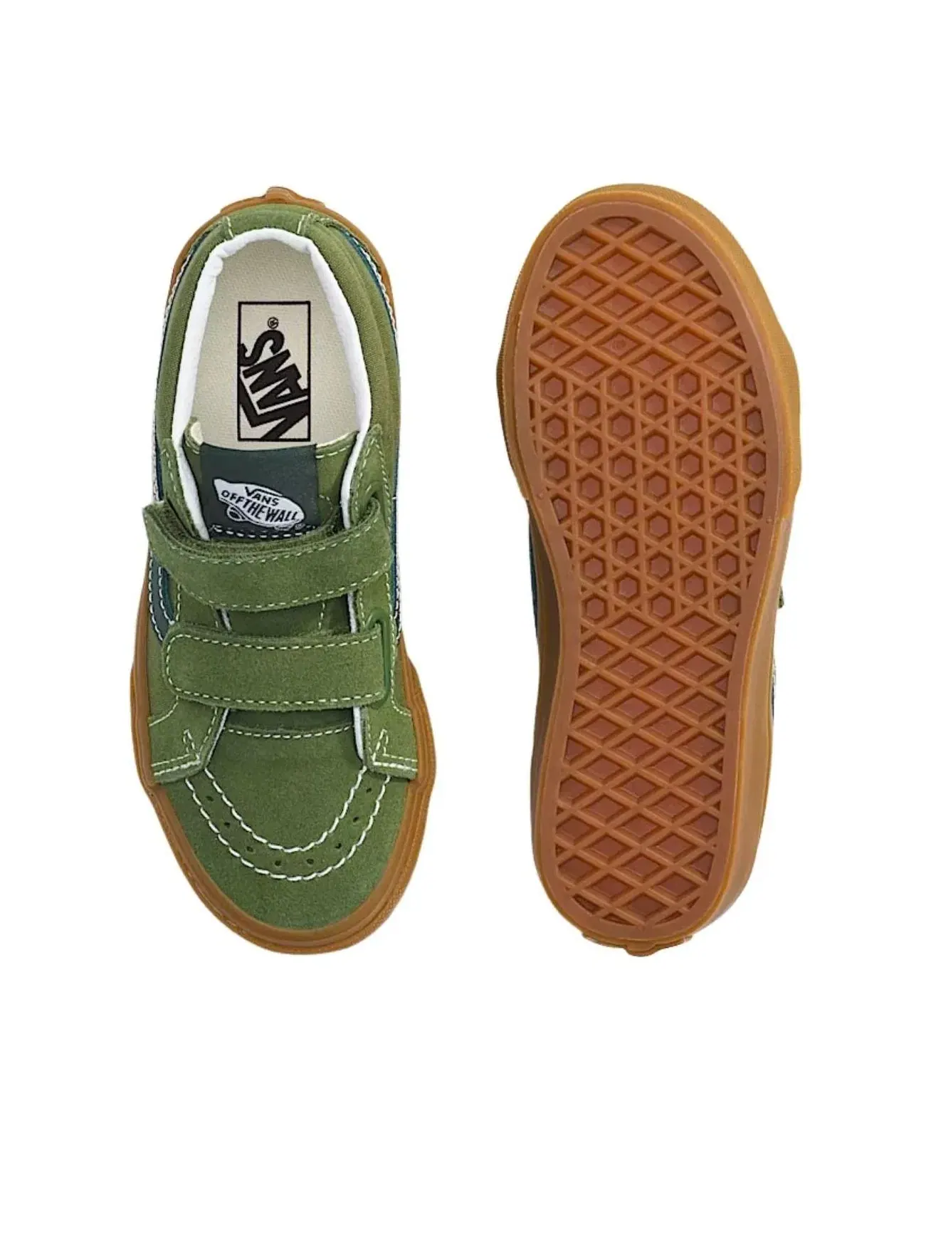 Детские кроссовки с высоким верхом Sk8-Mid V Vans — изображение 3 из 4, зеленый