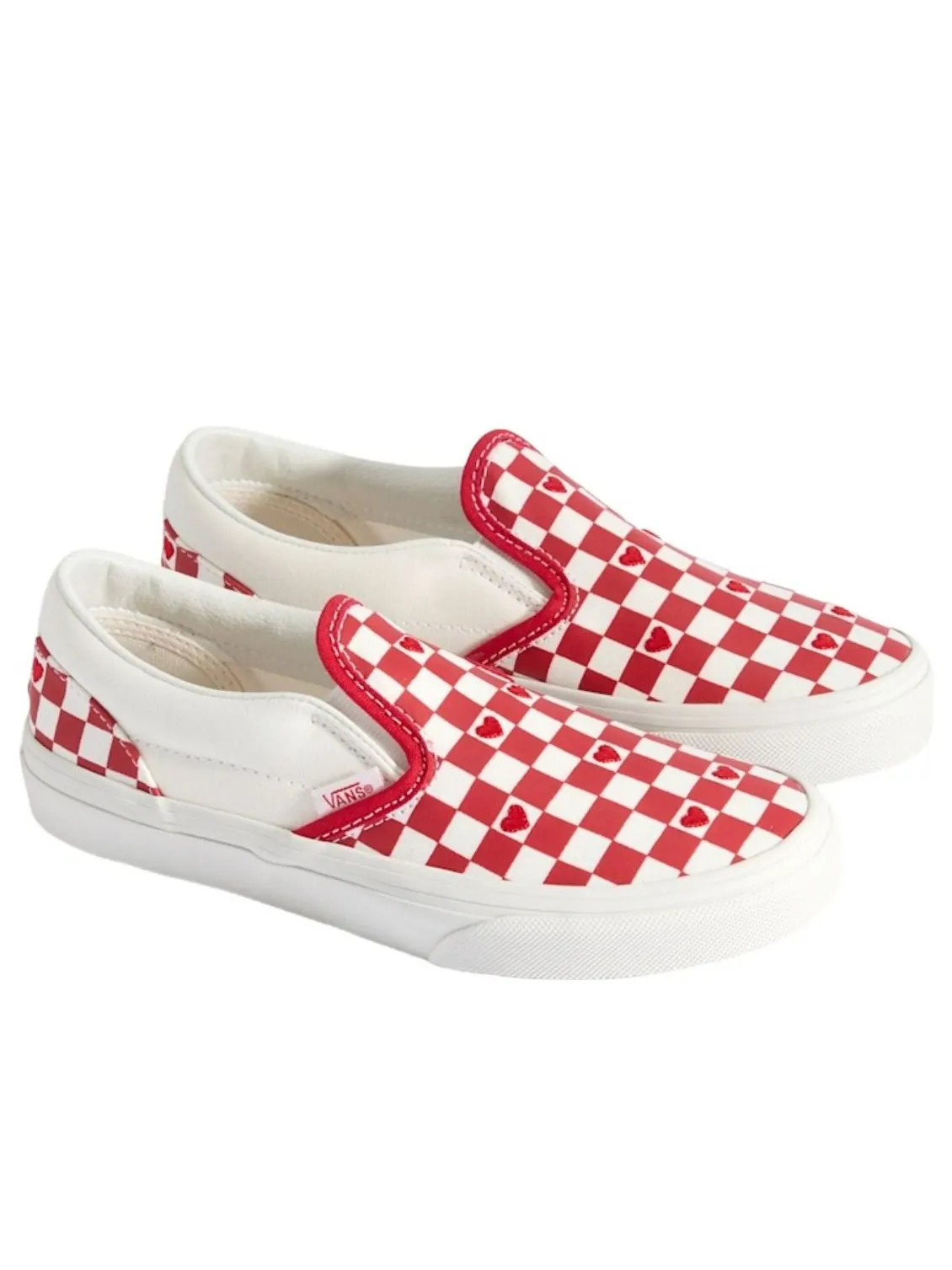 (PS) Vans Classic Slip-On 'Red Checkered' — изображение 2 из 5, красный/белый