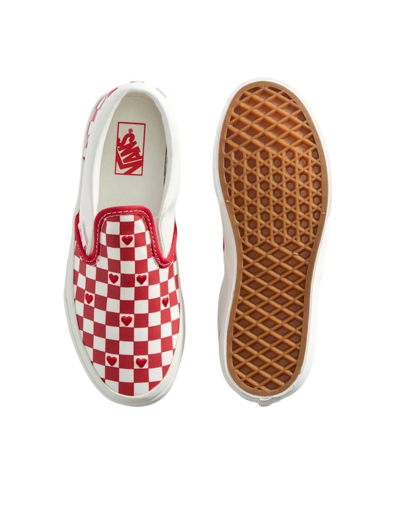 (PS) Vans Classic Slip-On 'Red Checkered' — изображение 3 из 5, красный/белый