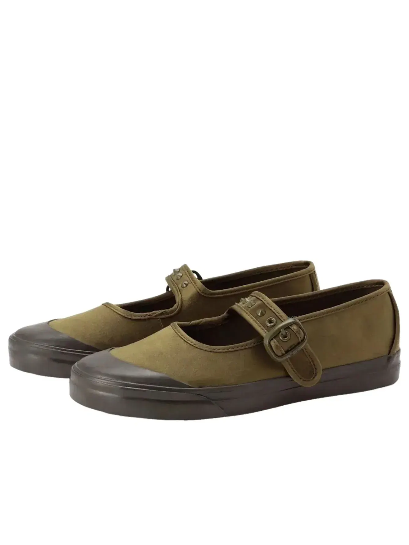 Туфли Vans Premium Mary Jane Lowpro 'Studs Olive' VN000D34DFQ — изображение 2 из 5, оливковый зеленый